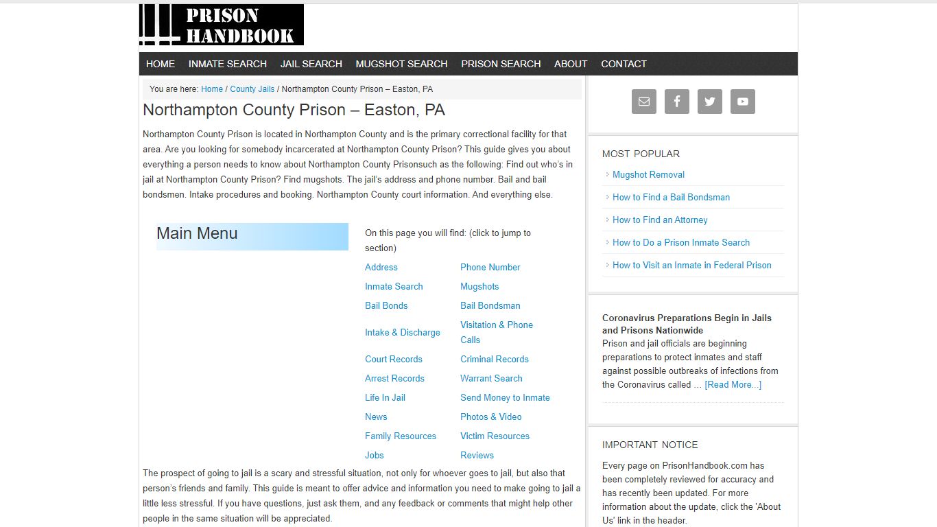 Northampton County Prison – Easton, PA