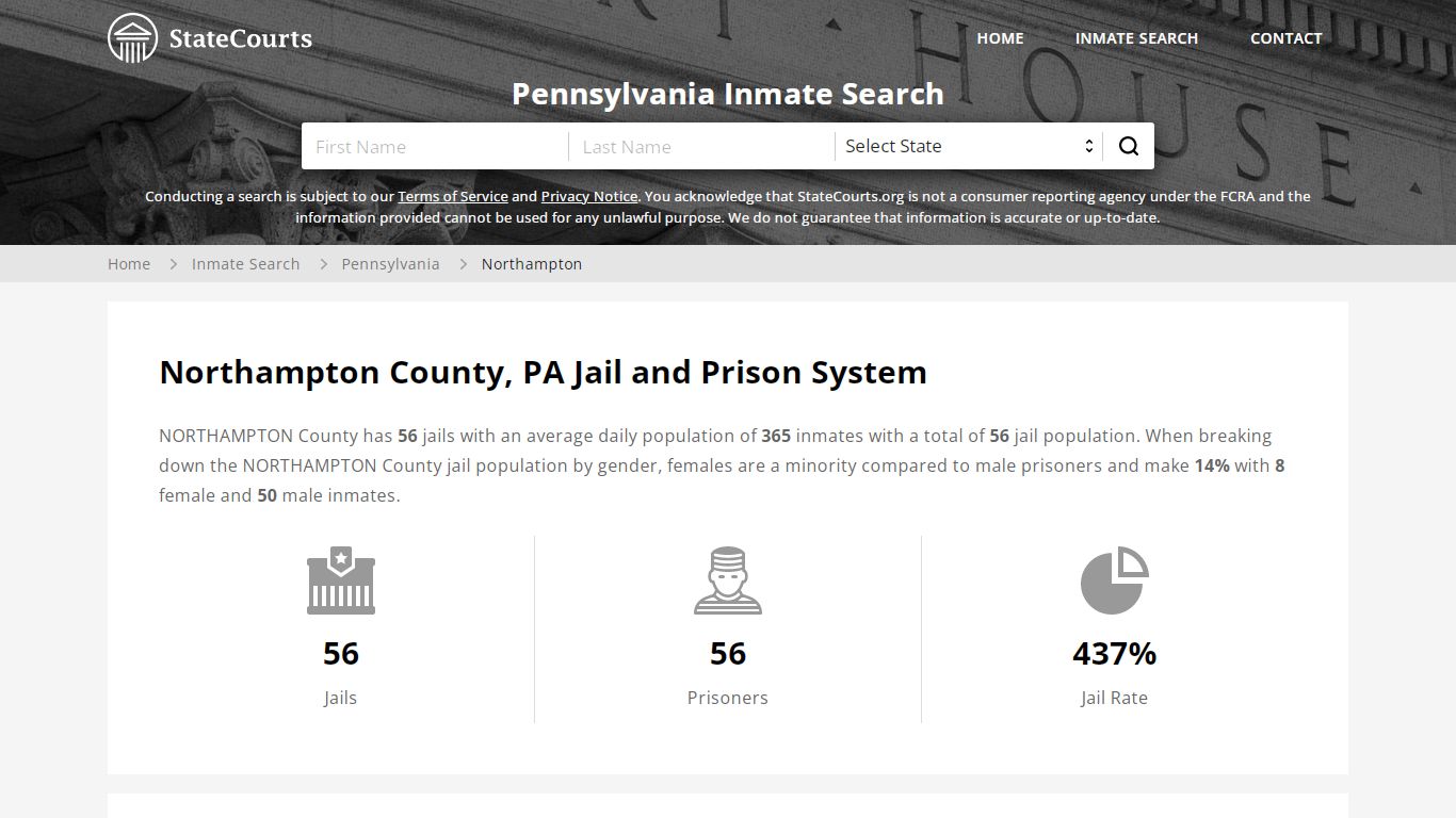 Northampton County, PA Inmate Search - StateCourts